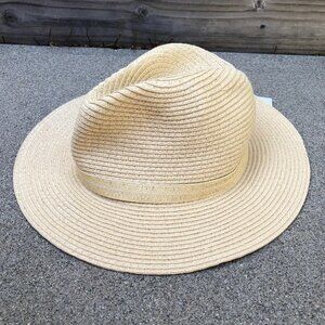 SHADE & SHORE Paper Fedora Hat Women's One Size Sun Cap UPF50+ Wide Brim NWT
